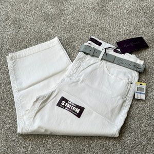 womens plus Gabby capri size 18 modern fit white belted